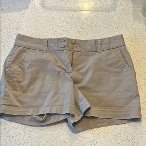 Tan Cargo Shorts with Mid-Length Cut and Classic Styling